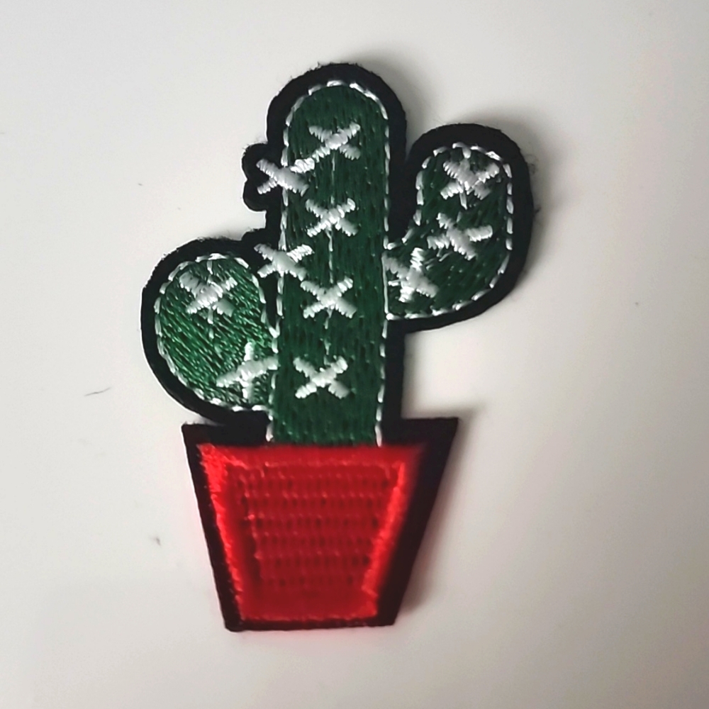 Cactus Iron On Patch EMBROIDERED
